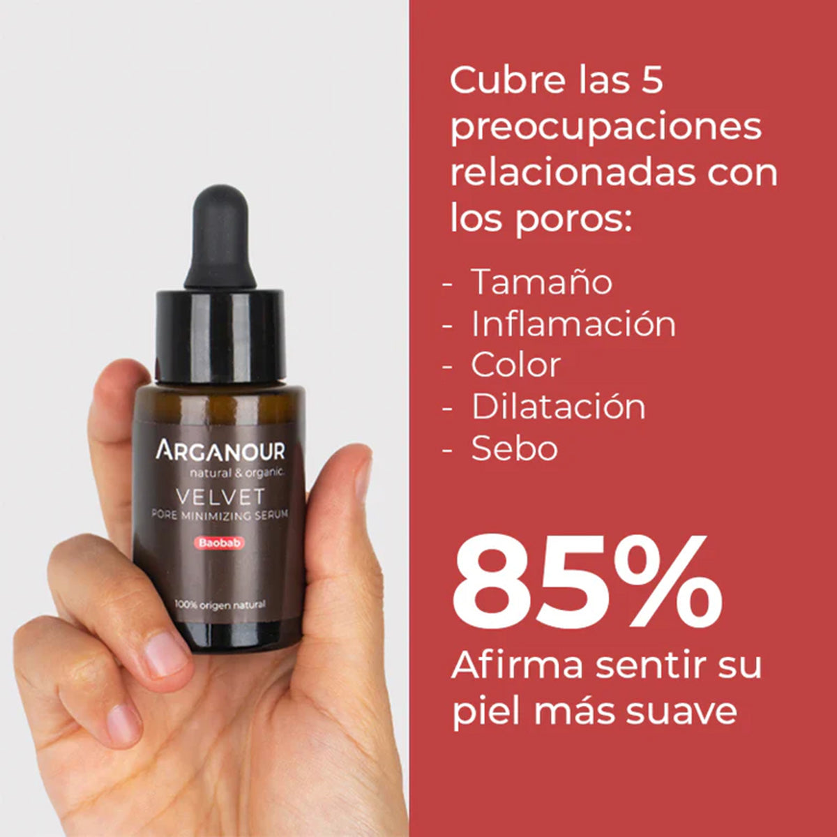 Velvet-Arganour Sérum Minimizador de Poros 30 ml