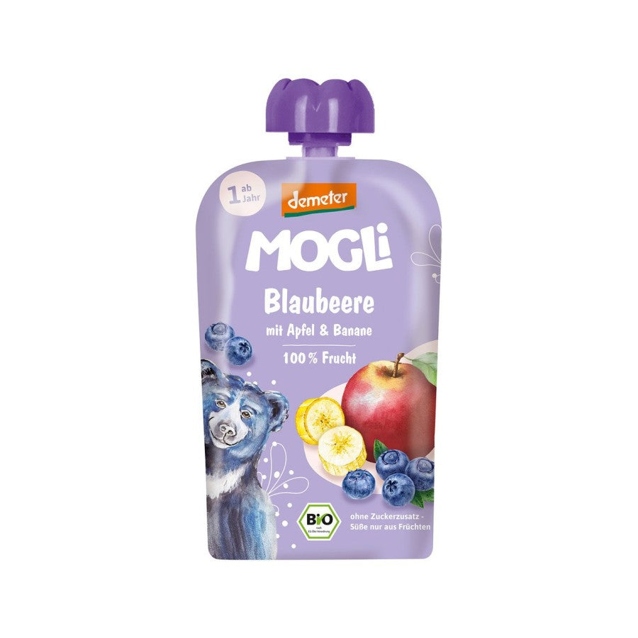 Batido de Maçã, Banana, Mirtilo e Framboesa Mogli 100g