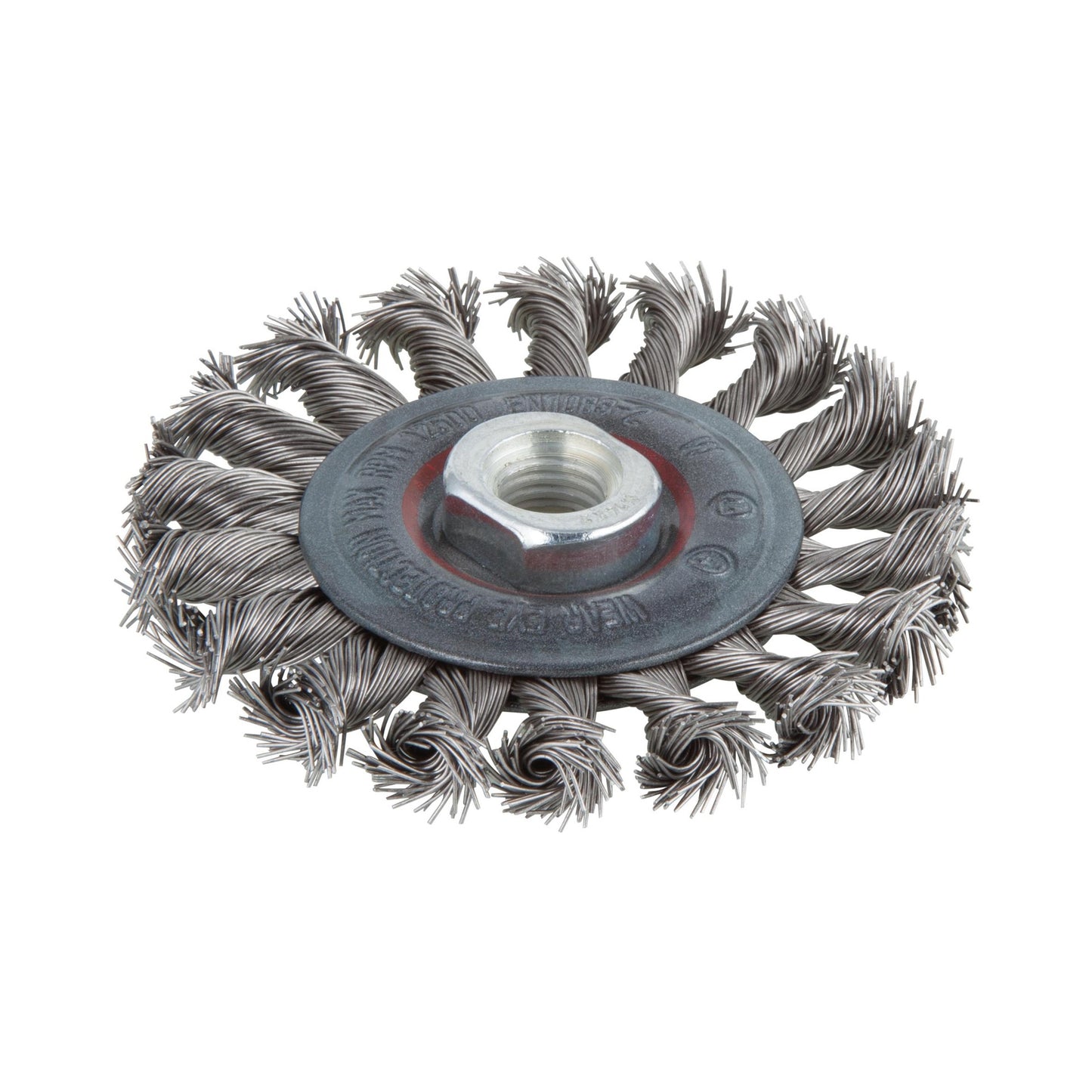 Wolfcraft 2701000 - 1 escova de disco metálico, entrançada, rosca M 14, Ø 100 x 15 mm