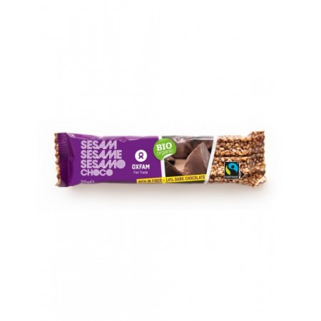 Barra de sésamo biológico com chocolate negro Gepa 20 g