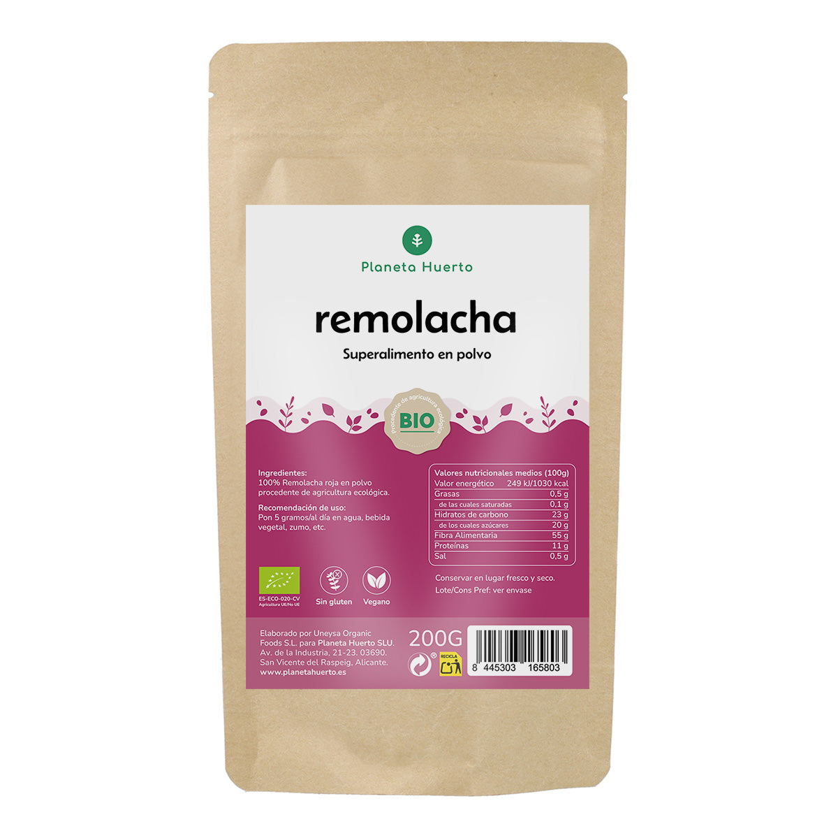 Eco Planeta Huerto Beterraba em Pó 200 gr