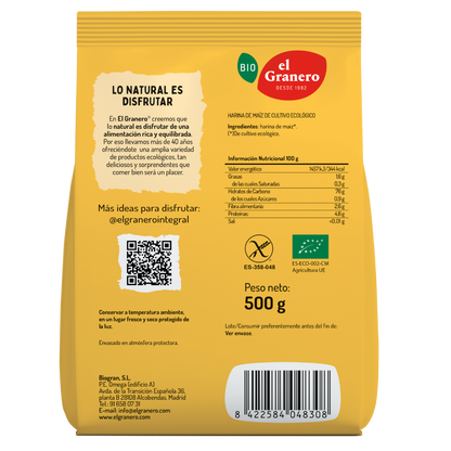 Farinha de milho biológica El Granero 500 g