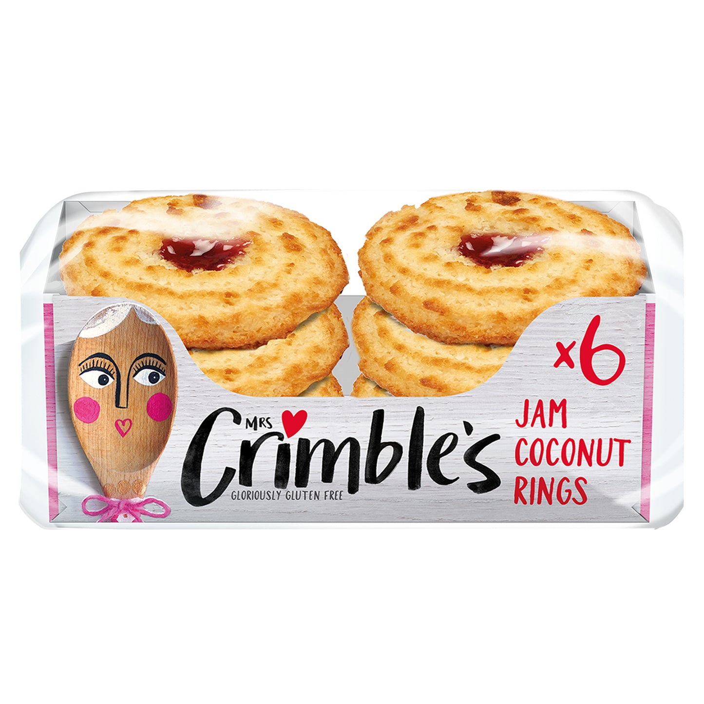 Bolachas de coco e morango sem glúten Mrs Crimbles 240g