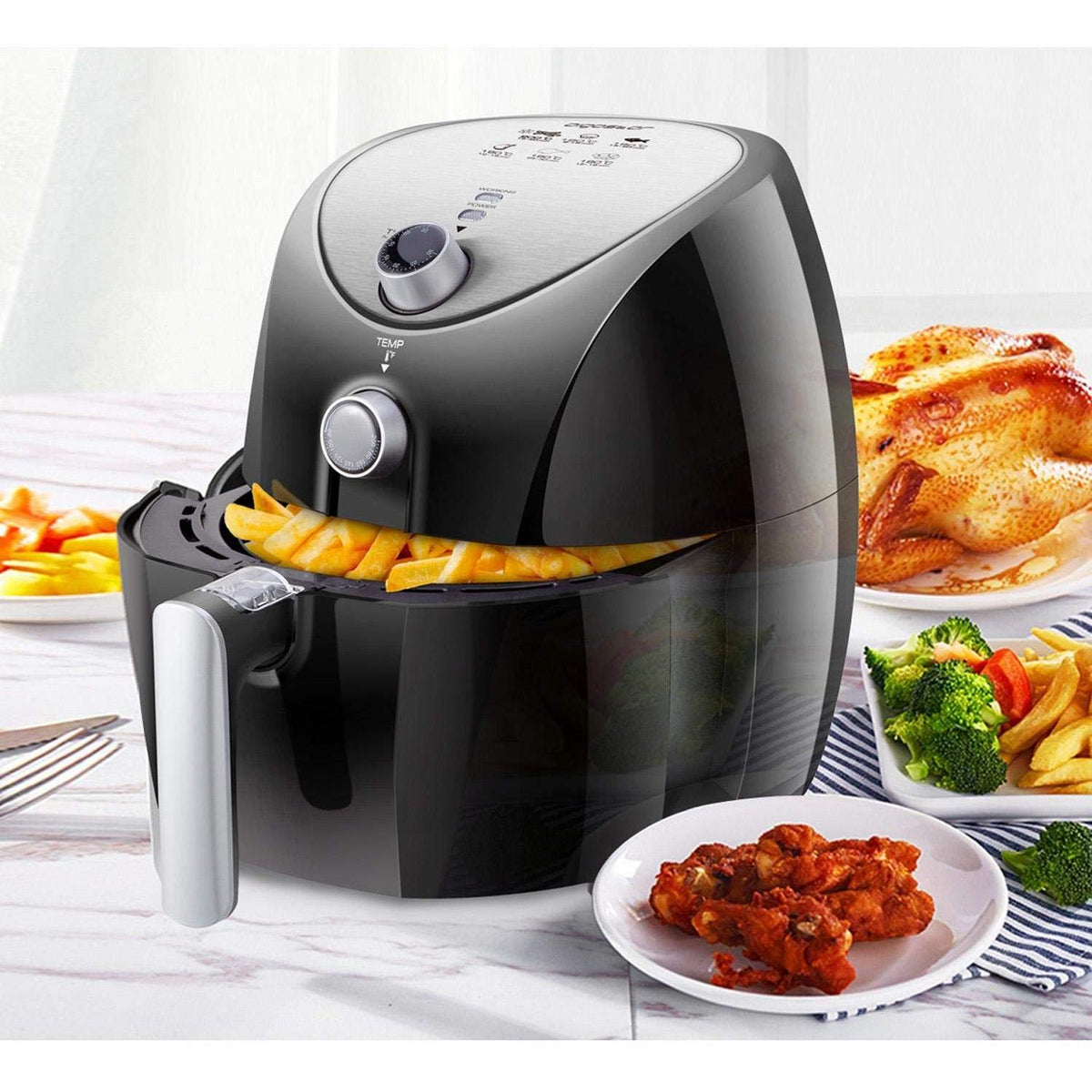 Freidora de aire sin aceite 3,2 L 1400W Libre de BPA (Reacondicionado)