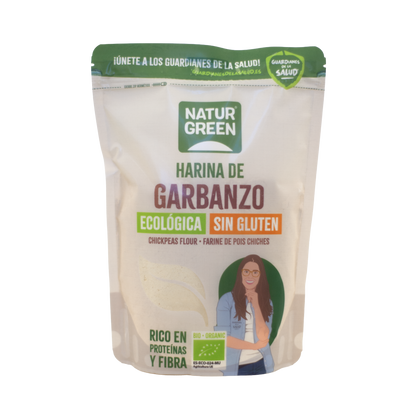 Farinha de grão-de-bico biológica sem glúten NaturGreen 500 g