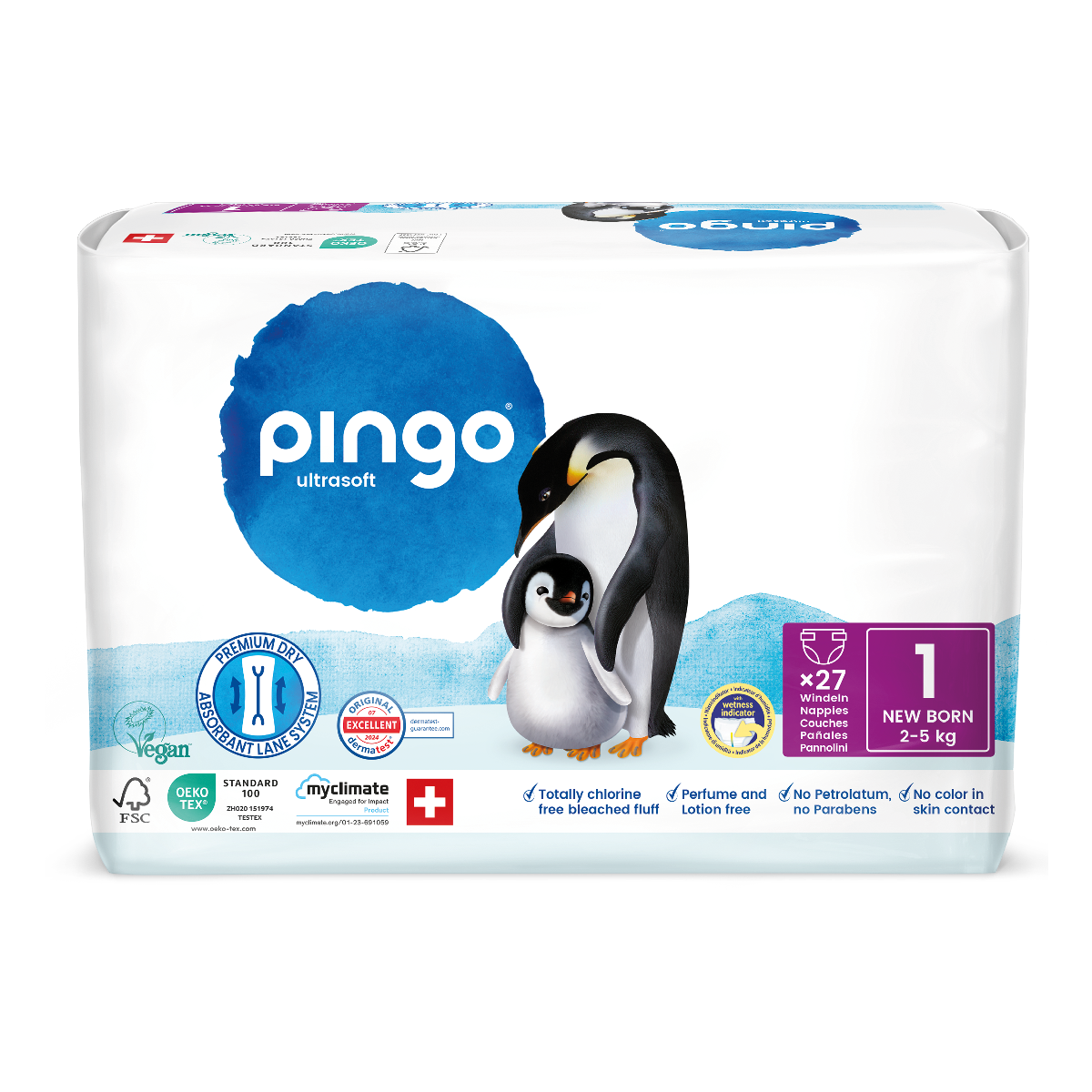Fraldas Pingo T1 (Recém-nascido) 27 Unidades