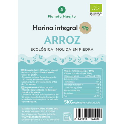 Farinha de Arroz Integral Eco Planeta Huerto 5 Kg