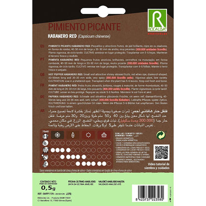 Sementes de pimento habanero vermelho Rocalba