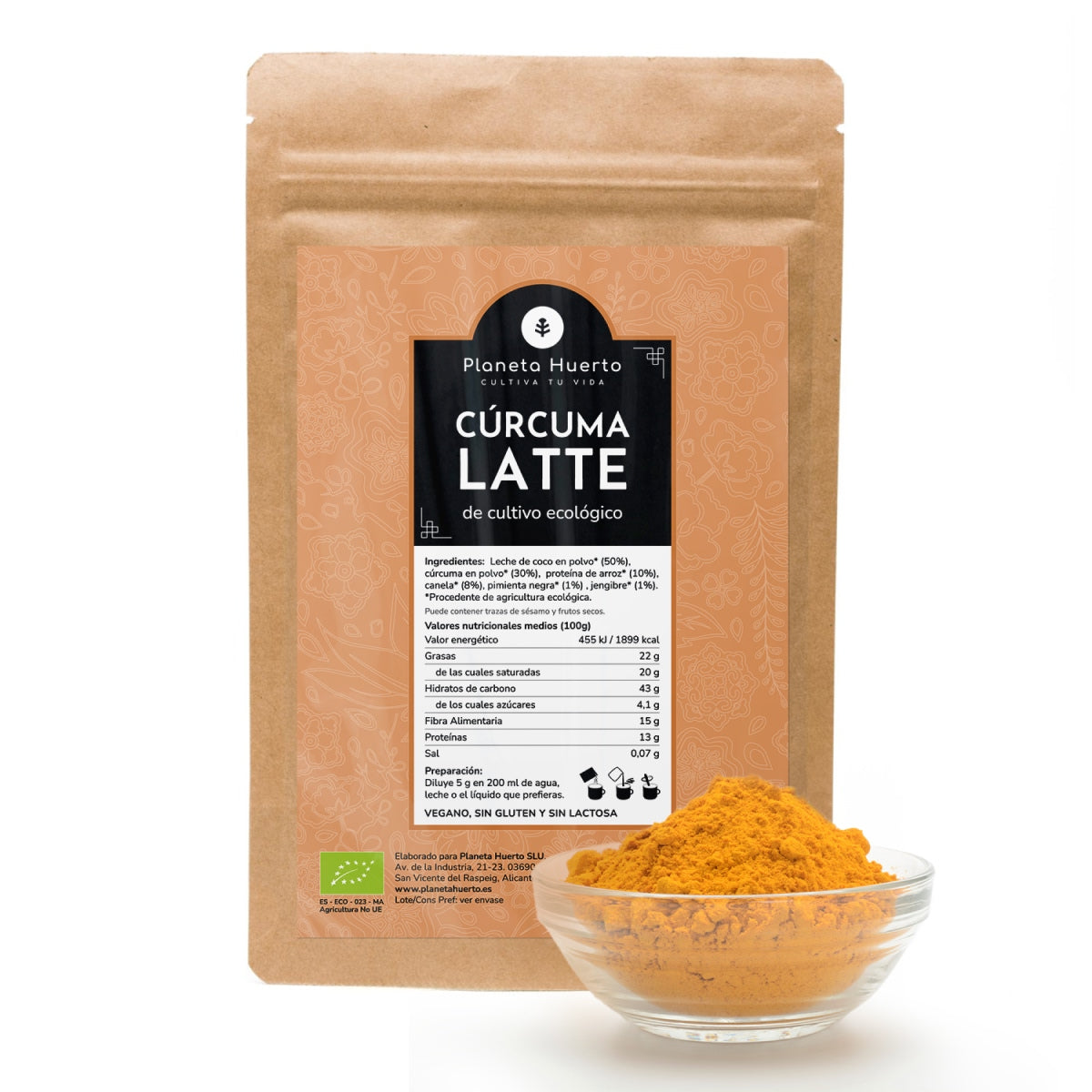 Leite Cúrcuma ECO Planeta Huerto 200 g