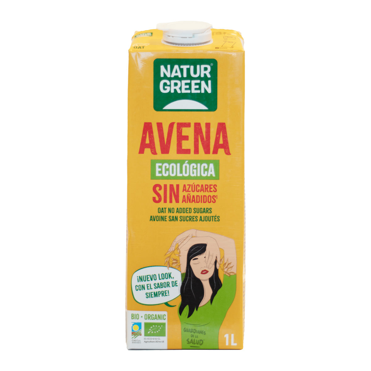 Embalagem de 6 x Bebida de Aveia BIO NaturGreen 1 L