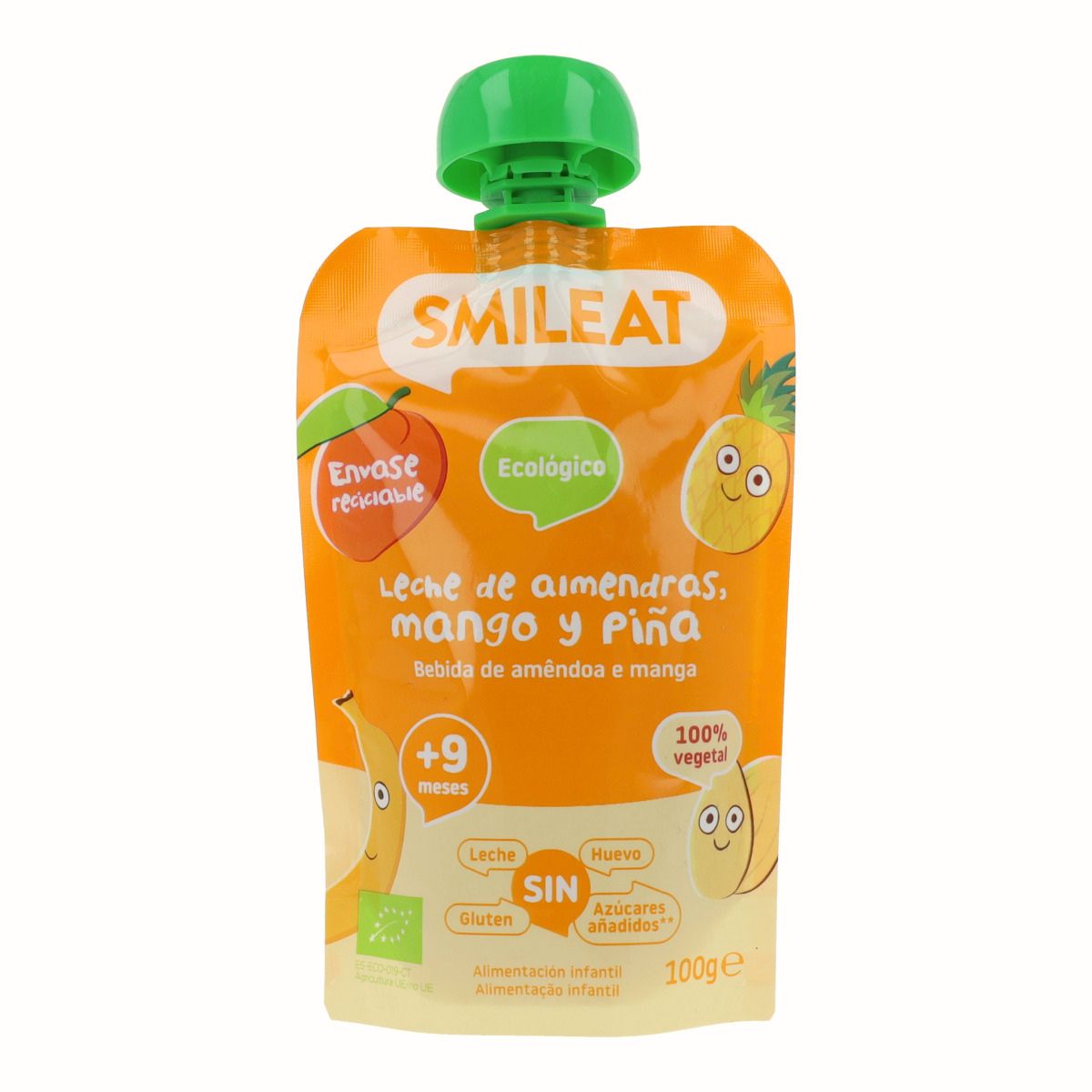 Saquetas Amêndoa, Manga e Ananás ECO Smileat, 100gr