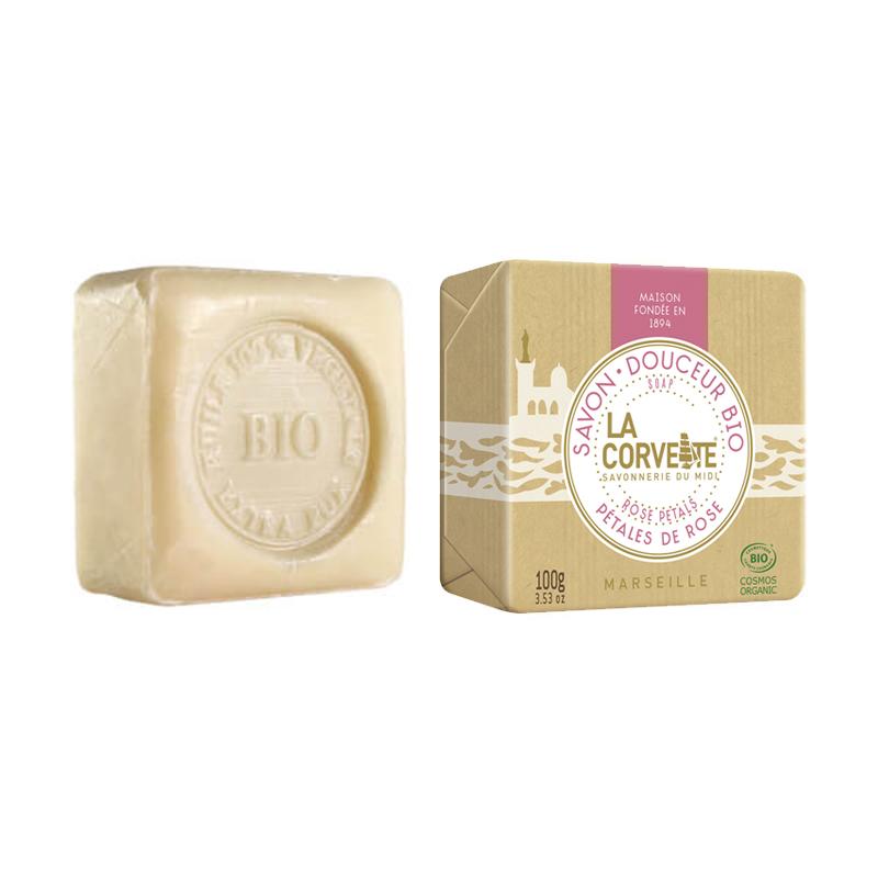 Barra de sabão natural Pétalas de Rosa La Corvette 100 g