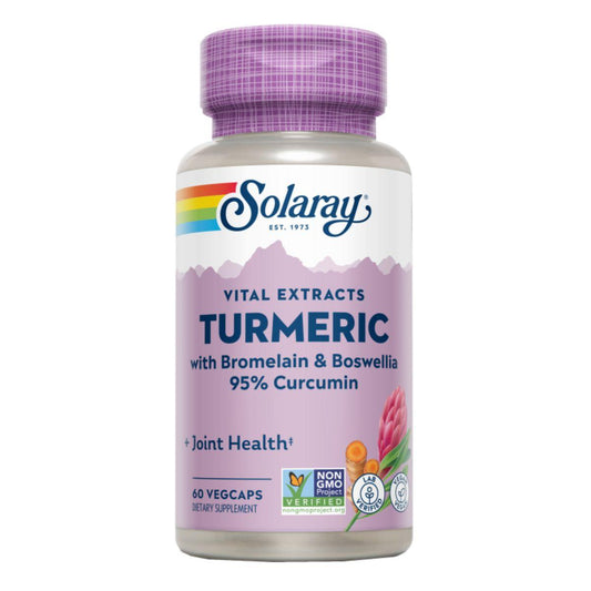 CÚRCUMA (Bromelaína e Boswellia) 60 cápsulas Solaray
