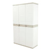 Armario de 3 Puertas con escobero 105 cm Titanium Plastiken Beige (Reacondicionado)