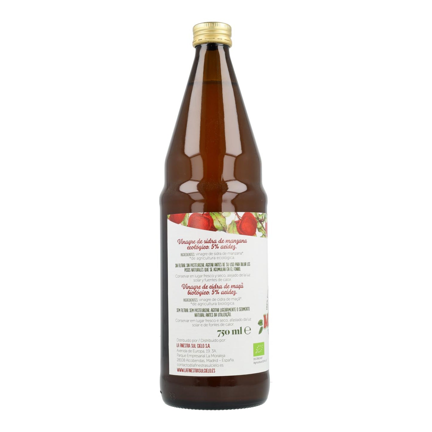 Vinagre de sidra de maçã biológico La Finestra Sul Cielo 750 ml