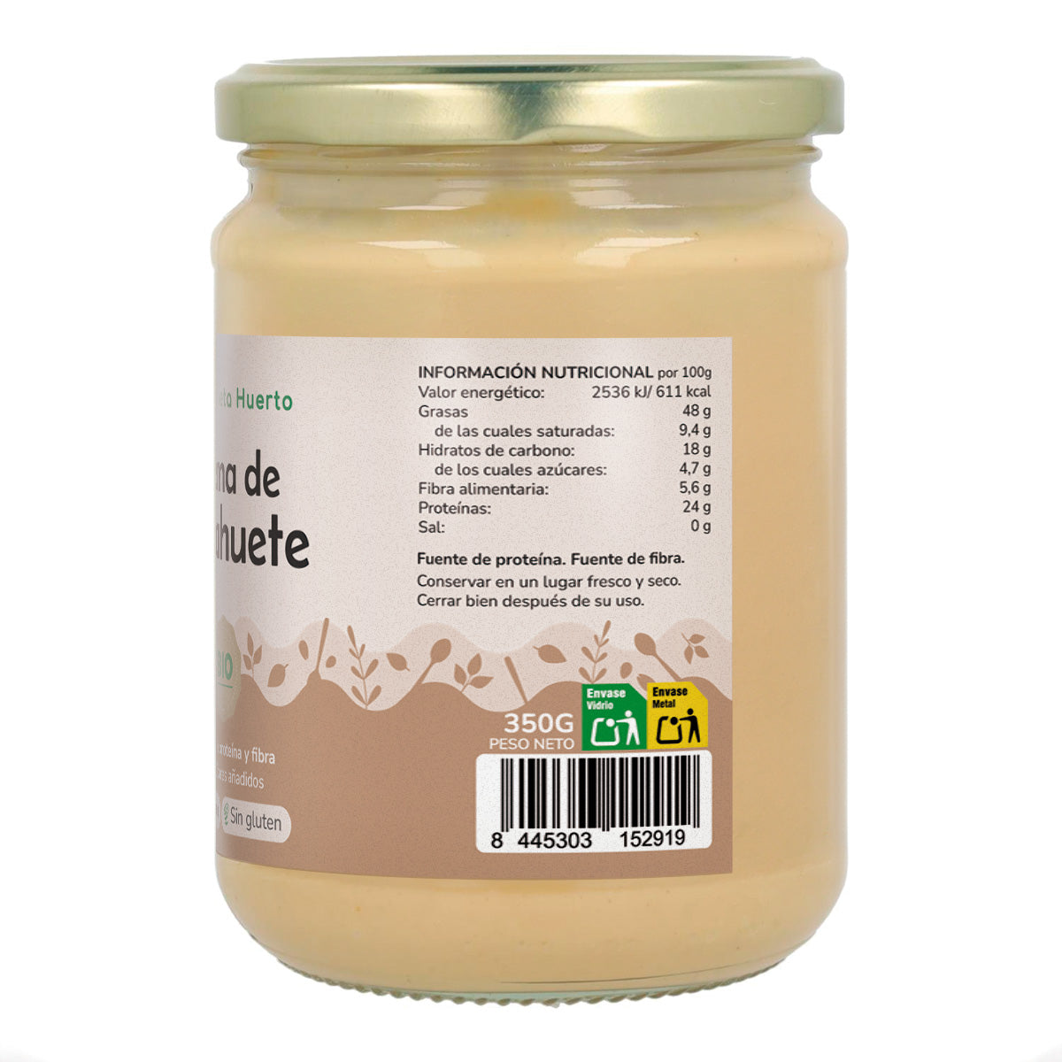 Manteiga de Amendoim Biológica Planeta Huerto 350g
