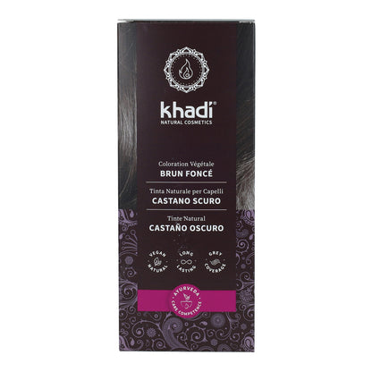 Khadi Castanho Escuro Tinta Natural 100g