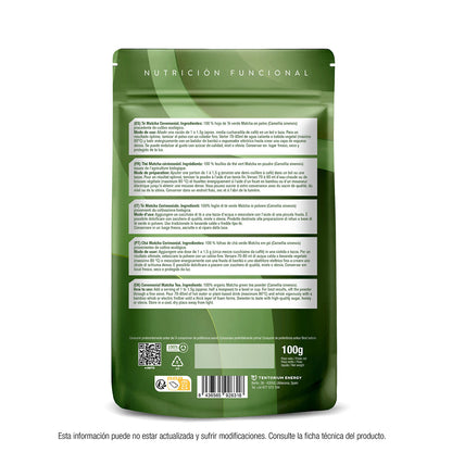Chá cerimonial ECO matcha, Energy Feelings, 100 g