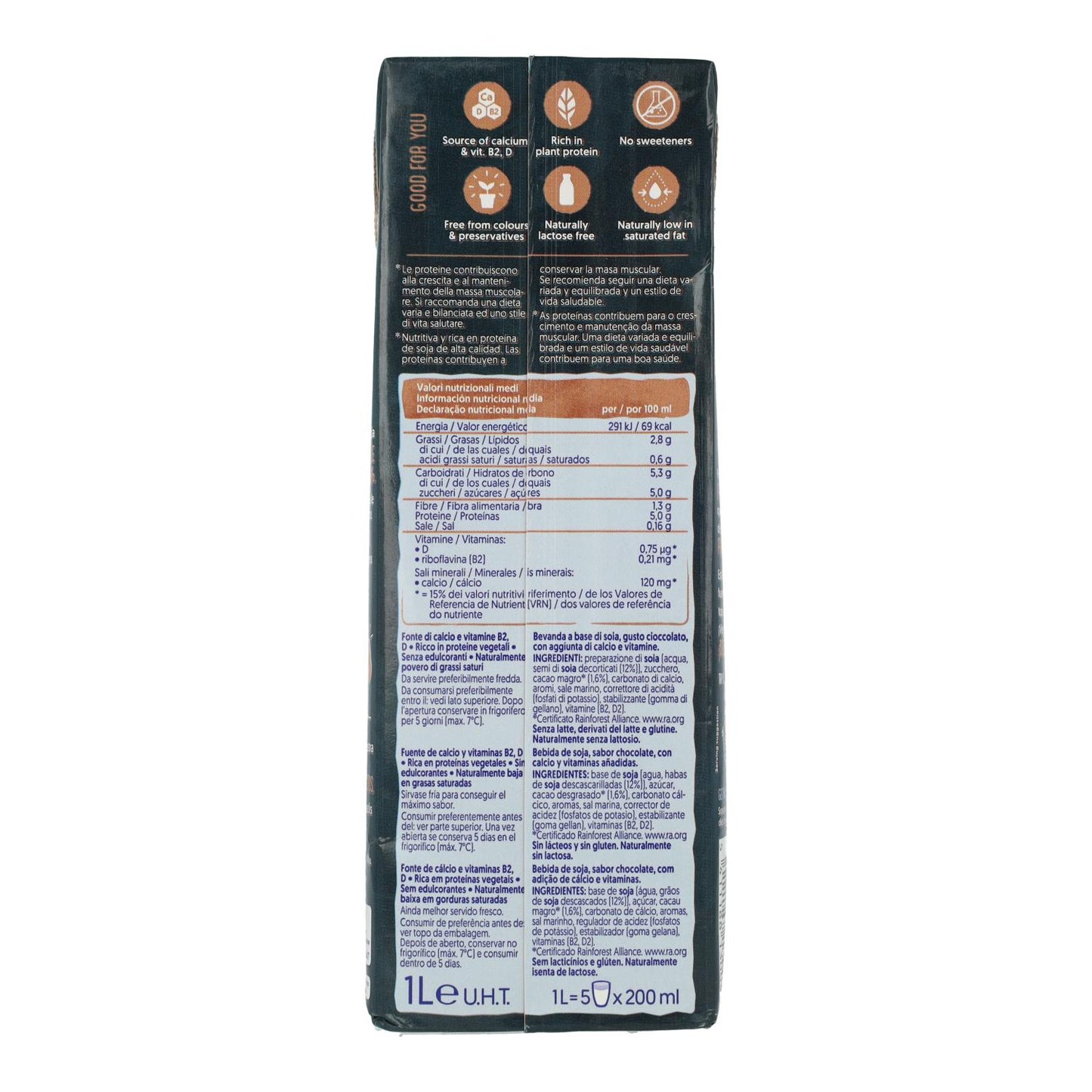 Bebida de soja com chocolate Alpro e proteína 1 litro