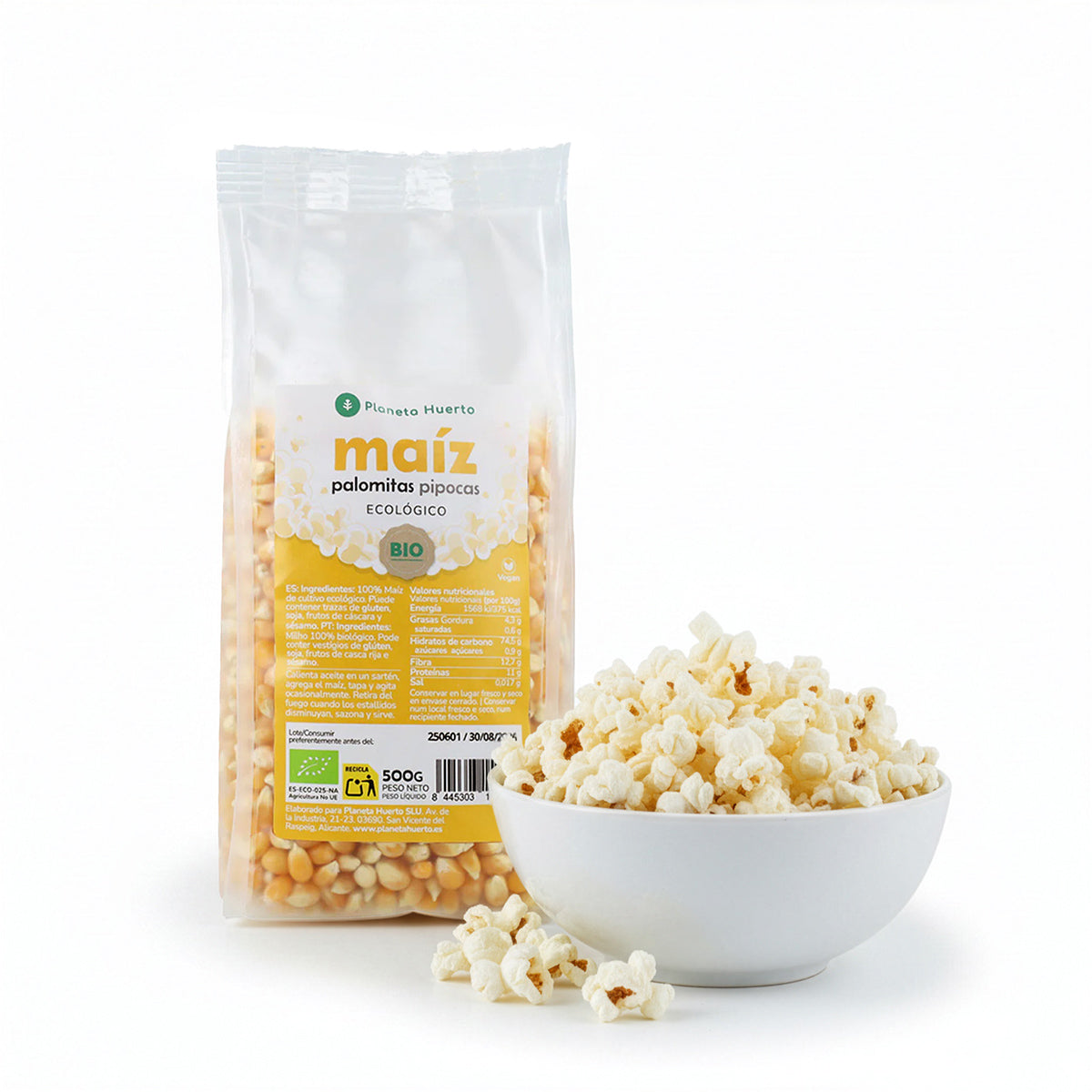 Milho para pipocas ECO Planeta Huerto 500 g