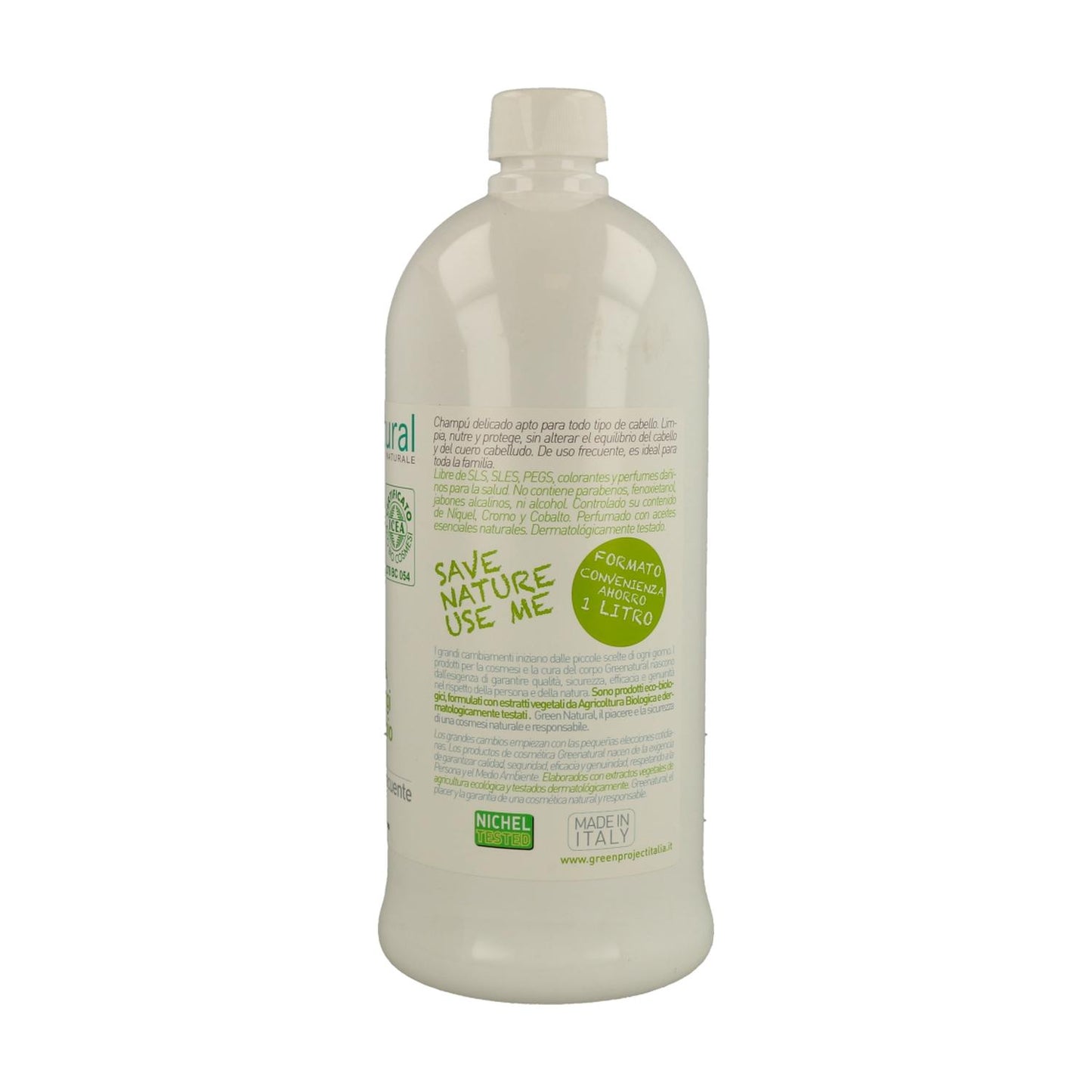 Champô de lavagem frequente de linho e urtiga Greenatural 1 L