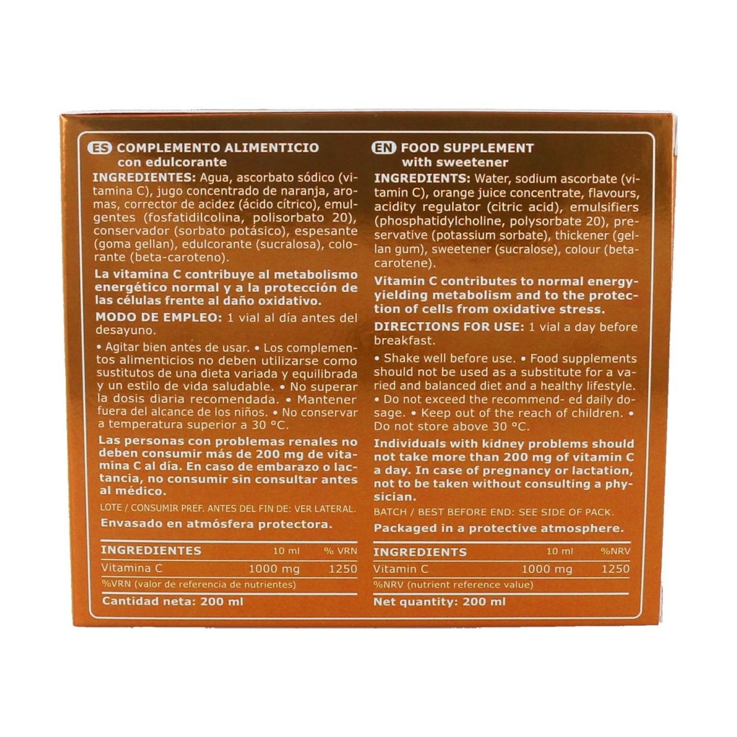 Marnys Lipossomal Vitamina C 20 ampolas