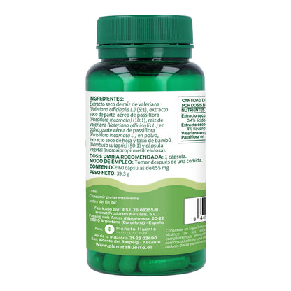 Valeriana + Maracujá Planeta Huerto 60 cápsulas