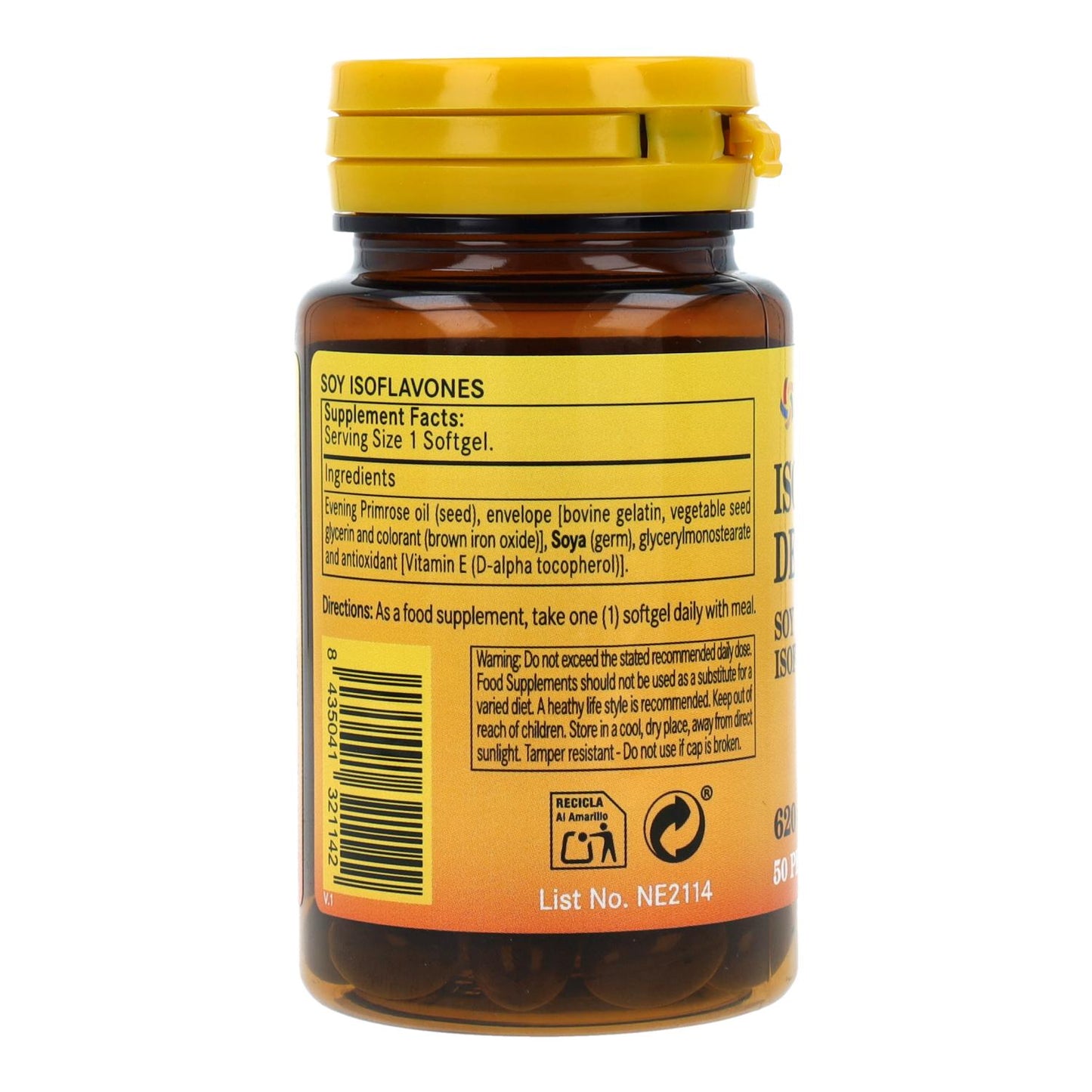 Isoflavonas de Soja 610 mg Nature Essential 50 Pérolas