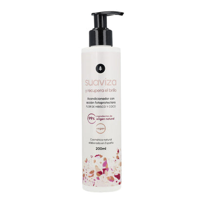 Condicionador Restaurador de Brilho com Flor de Hibisco e Coco Planeta Huerto 200 ml