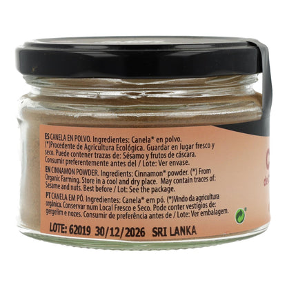 Canela em Pó Orgânica do Ceilão Sol Natural 100g