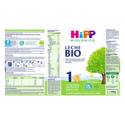 Embalagem x 2 Leite inicial 1 bio 0-6 meses HiPP 300 g