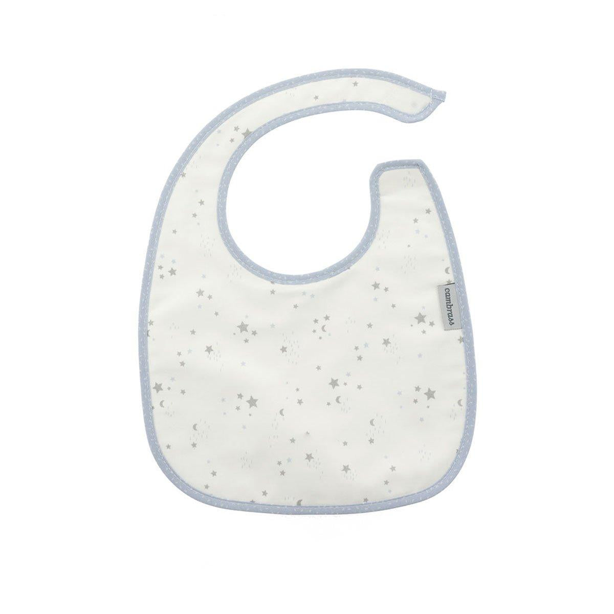 Babete quadrado com velcro, azul claro, 20x26 cm. Rosa