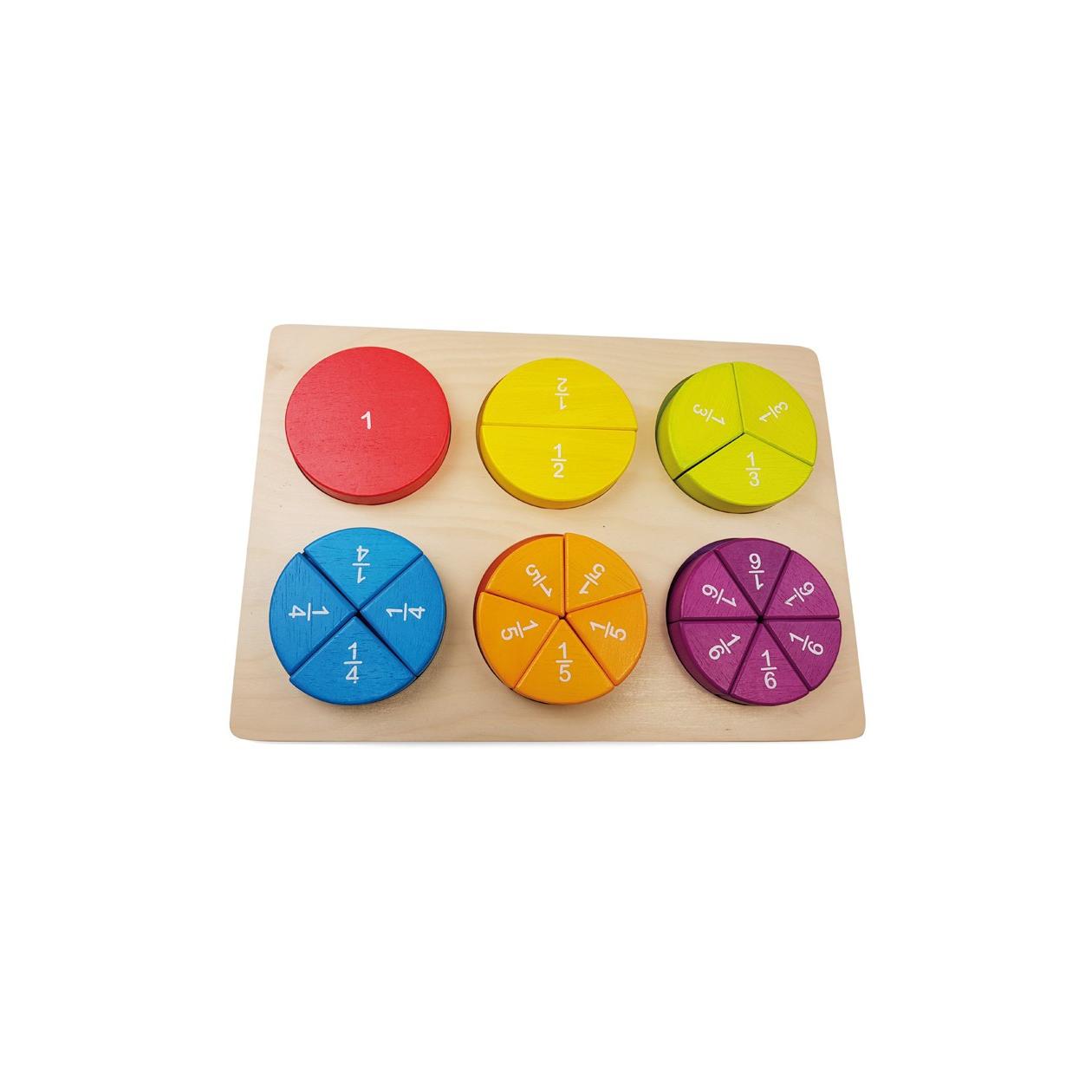 Puzzle de aprendizagem de frações Andreu Toys