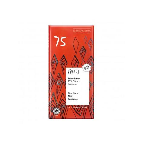 Vivani Chocolate Negro Panamá Biológico 75% com Açúcar de Coco 80g