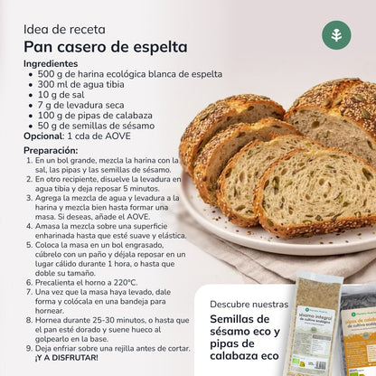 Farinha de Espelta Branca Planeta Huerto Eco 800 g