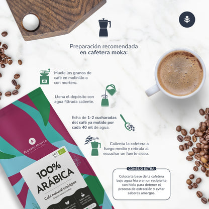Café moído Eco 100% Arábica Planeta Huerto 250 g