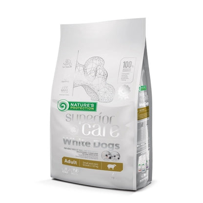 Nature's Protection White Dog Grain-Free Cordeiro Adulto Raças Pequenas 4 Kg