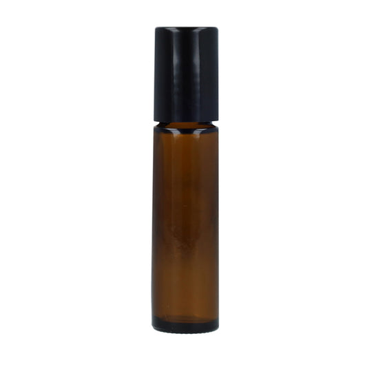 Frasco roll-on de vidro âmbar, 10 ml. Camassia
