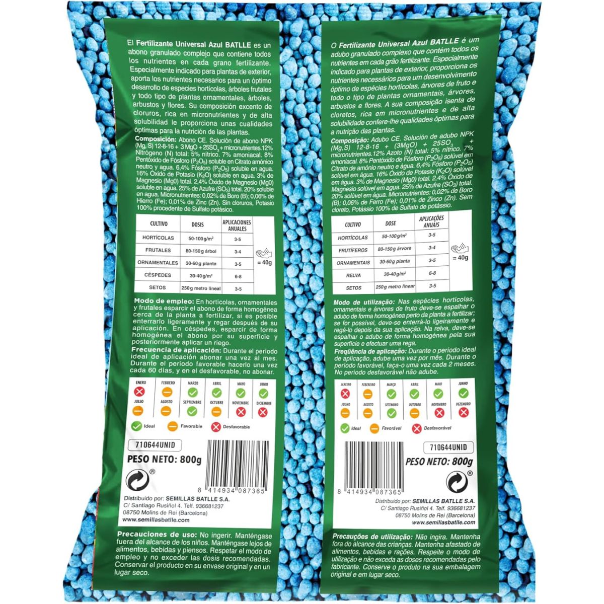 Fertilizante Universal Batlle Blue 800 g