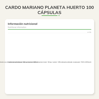 Información nutricional