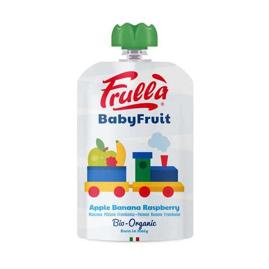 Puré de maçã, banana e framboesa Baby Frullà 100 g