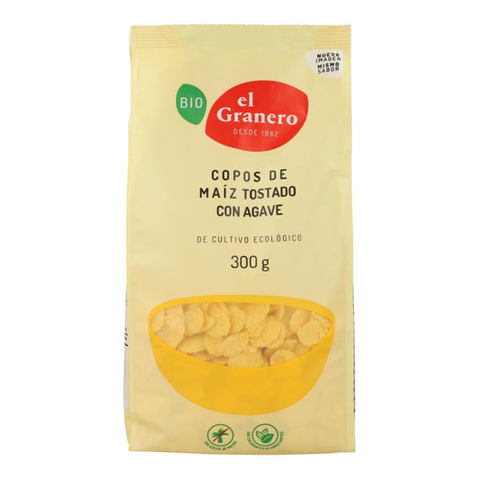 Flocos de Milho Torrado com Agave Orgânico El Granero, 300g