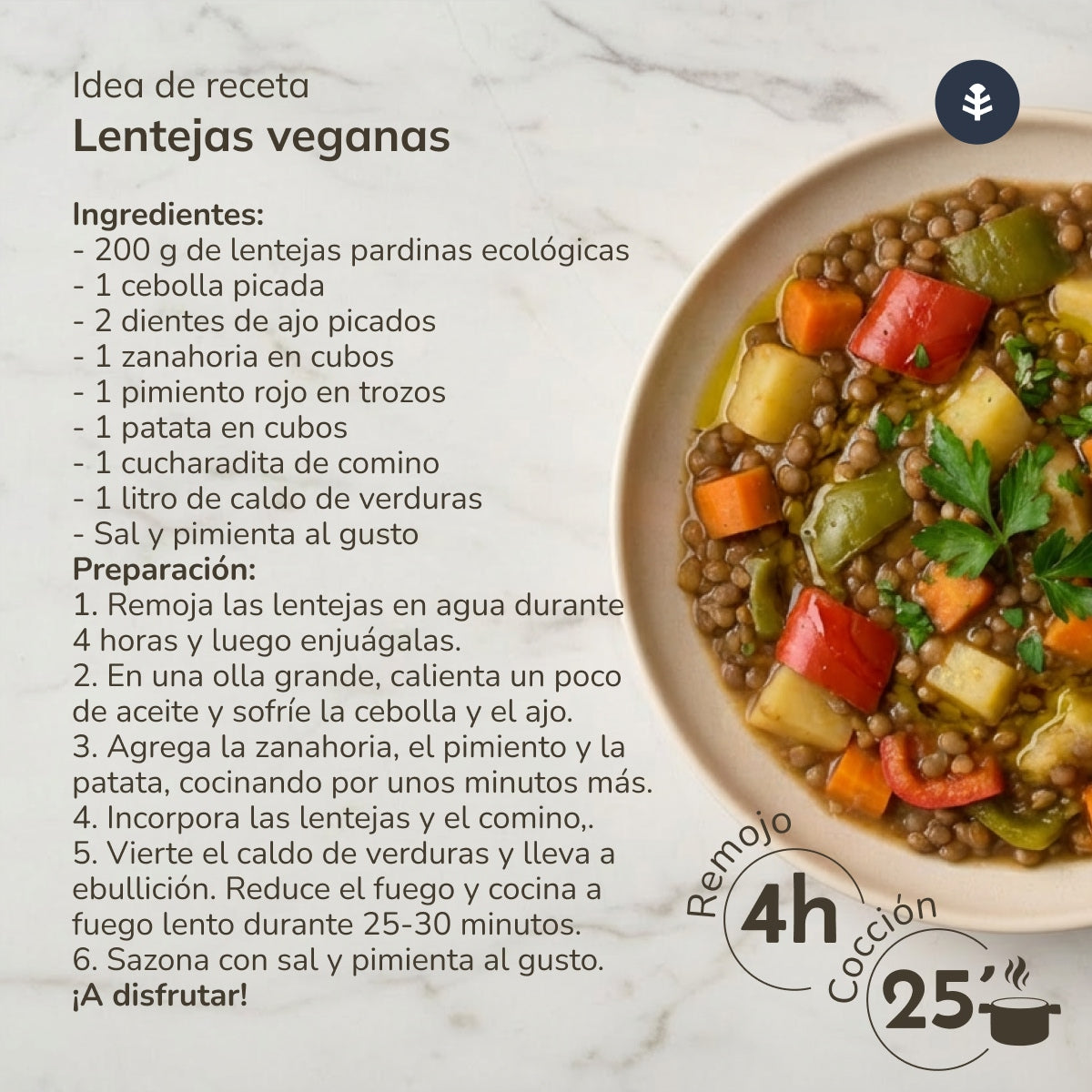 Pardina Lentilha ECO Planeta Huerto 500 g