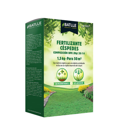 Fertilizante granulado para relvado Batlle 1,5 kg