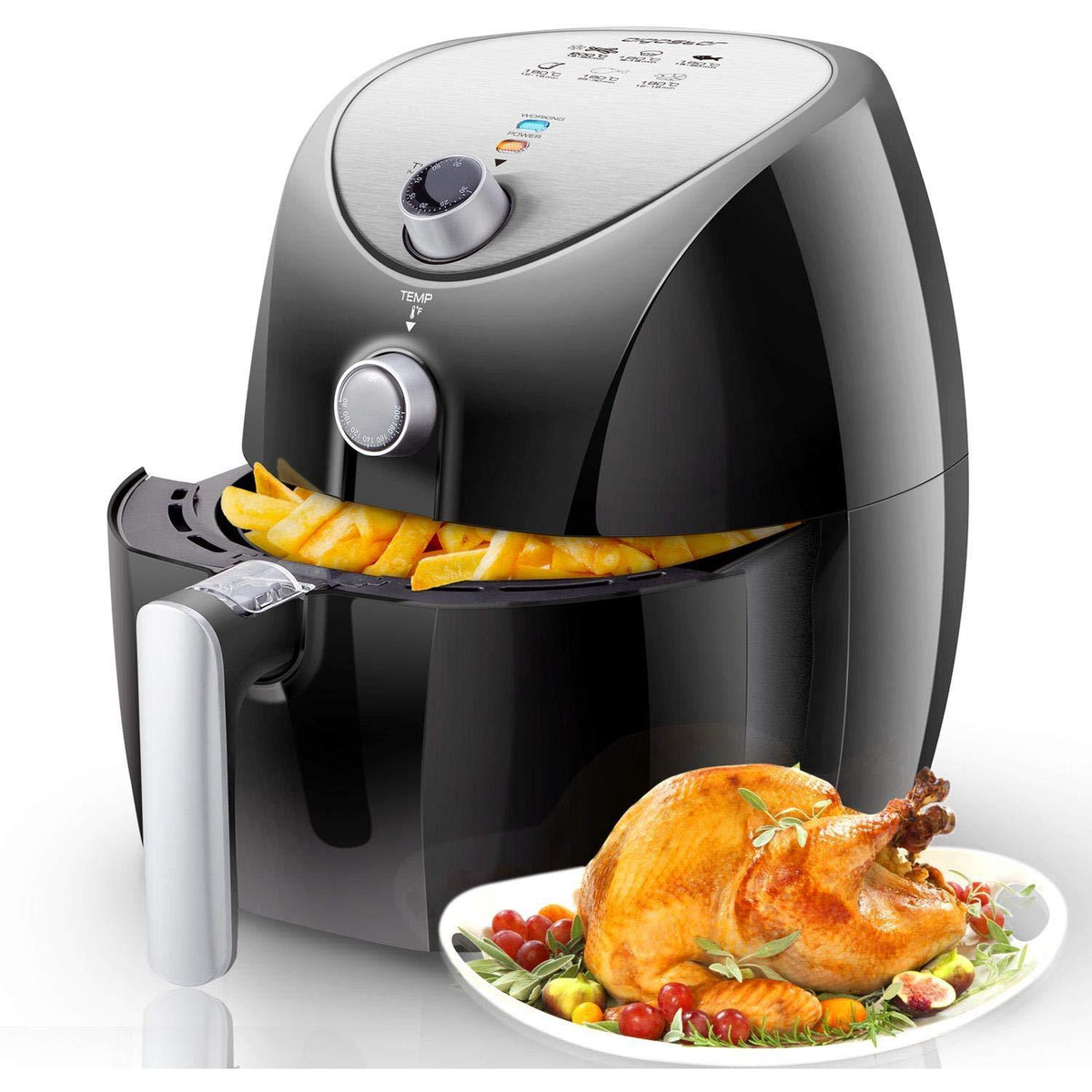 Freidora de aire sin aceite 3,2 L 1400W Libre de BPA (Reacondicionado)
