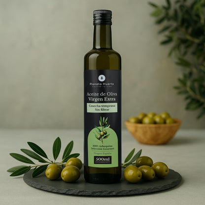 Azeite Virgem Verde Extra Colheita Precoce Planeta Huerto Não Filtrado 500 mL