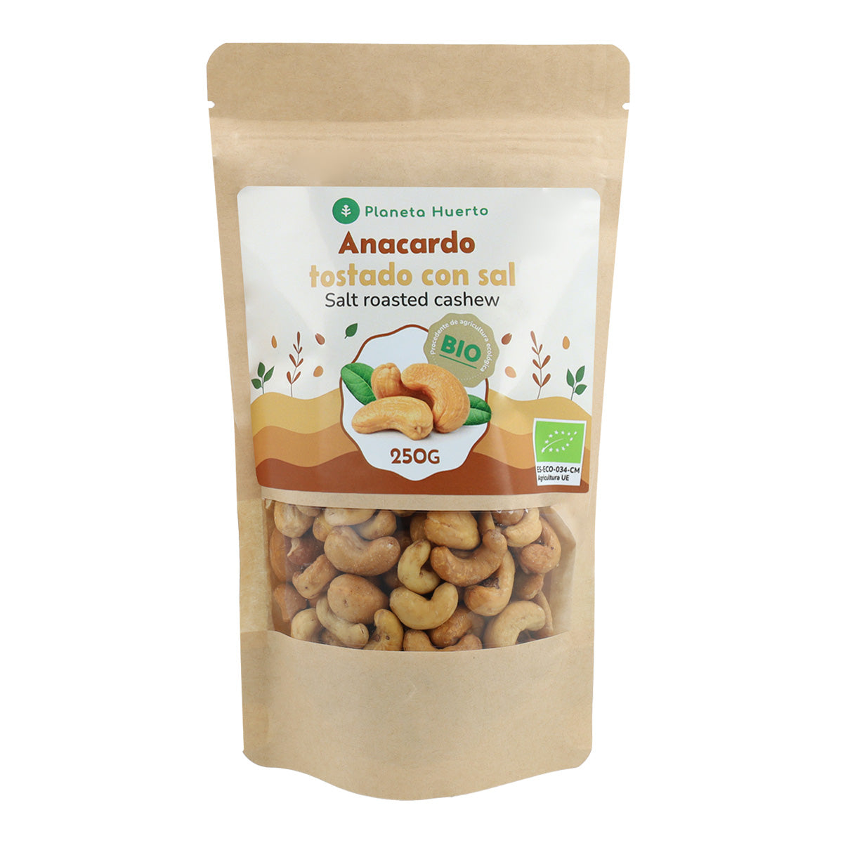 Castanha de caju torrada e salgada ECO Planeta Huerto 250 g
