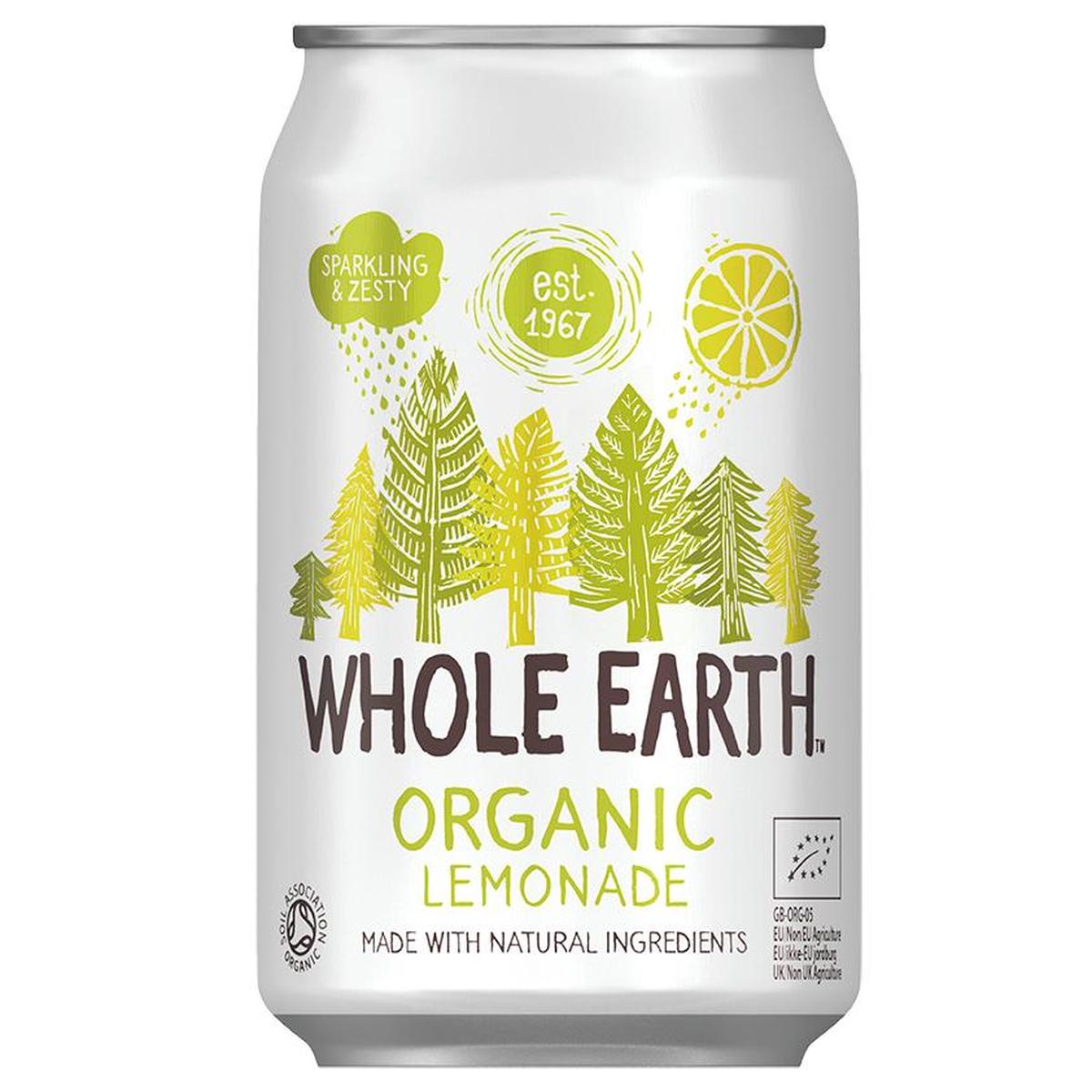 Embalagem de 6 refrigerantes de limonada biológica, 330 ml. Whole Earth