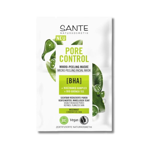 Máscara micro peeling de controlo de poros BHA &amp; Niacinamida, Sante 8 ml