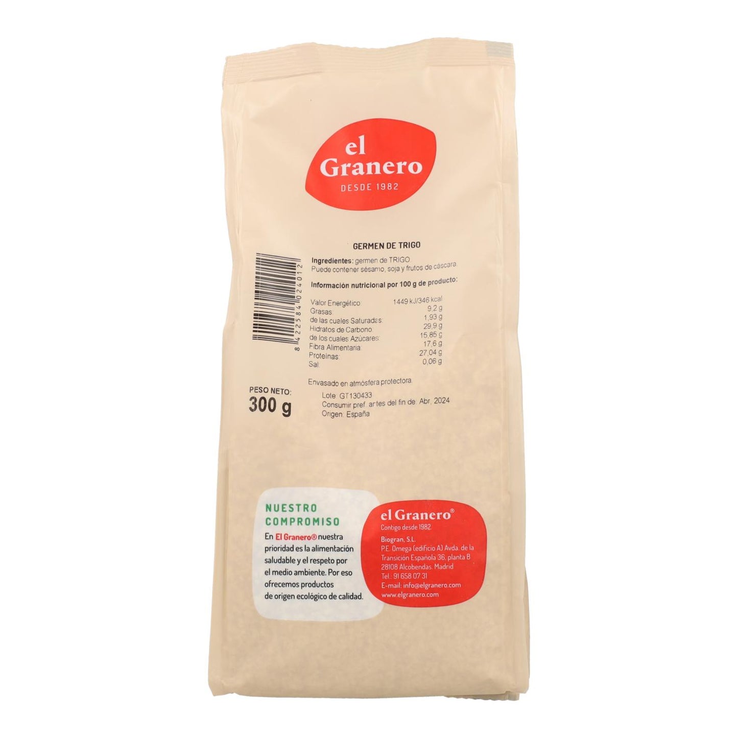 Gérmen de Trigo El Granero 300 g